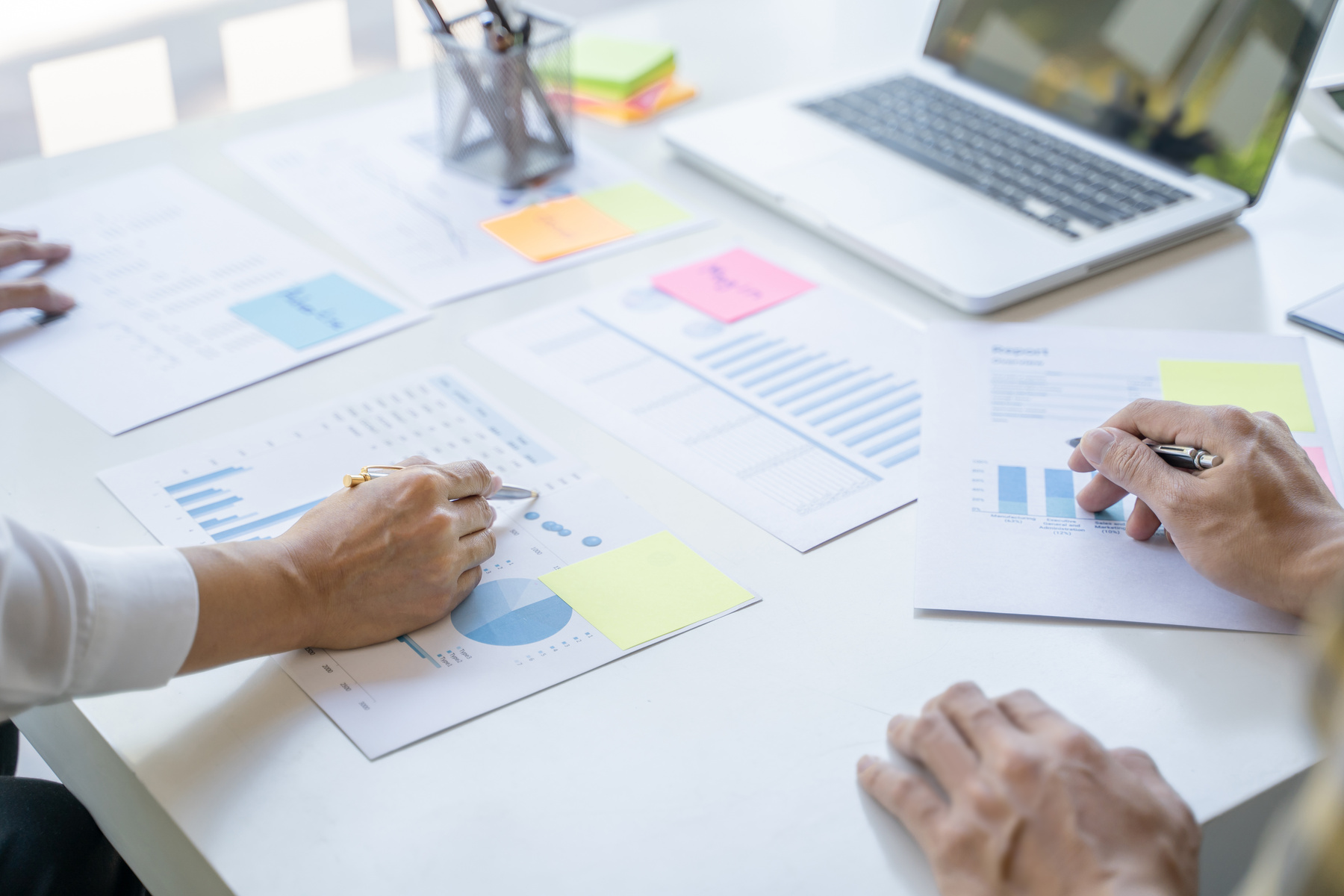 Team Working on Business Report